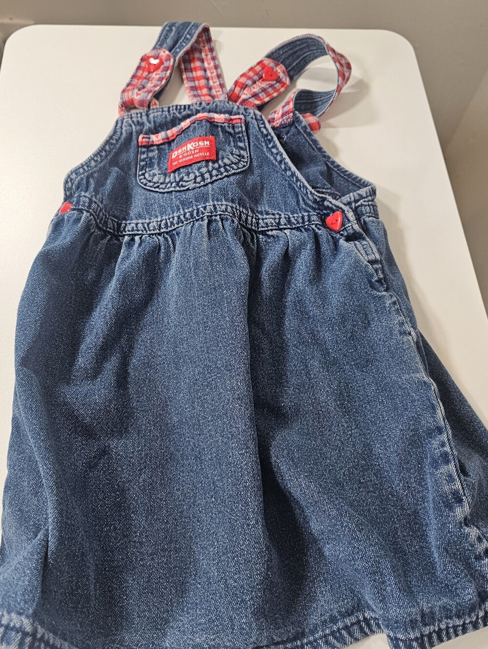 OshKosh B'gosh Denim Dress with Red Accents Size 5t